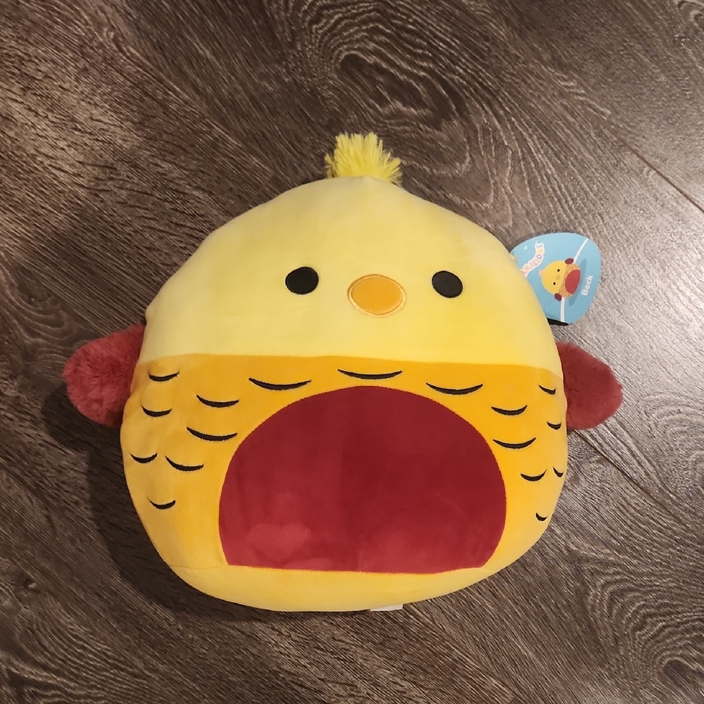 Squishmallows Bird Squad Beck the Yellow Chicken Chick Rooster 12" NWT